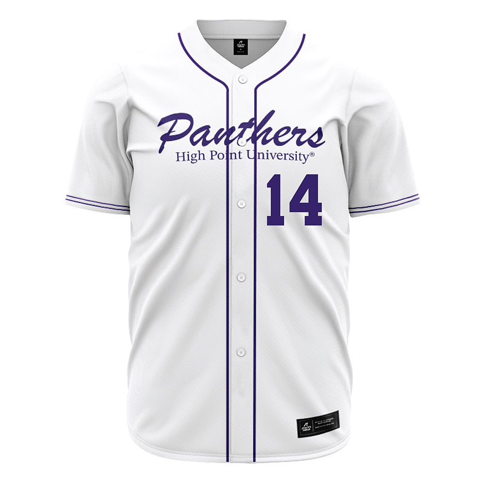 High Point - NCAA Baseball : Landen Johnson - White Jersey-0