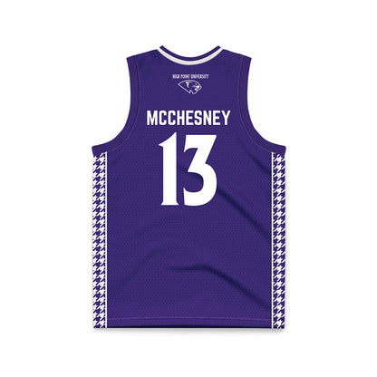 High Point - NCAA Men's Basketball : Liam Mcchesney - Purple Basketball Jersey-1