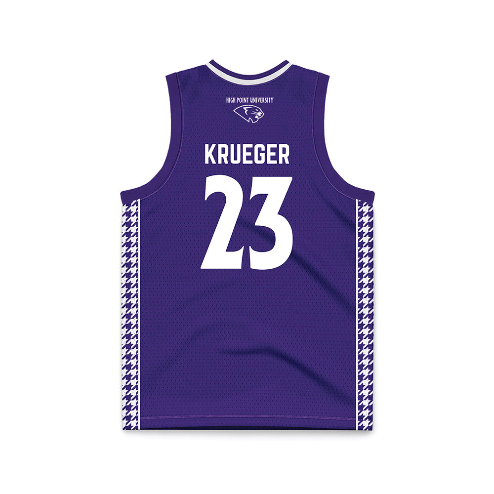 High Point - NCAA Men's Basketball : Kasen Krueger - Purple Basketball Jersey-1