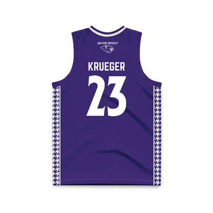 High Point - NCAA Men's Basketball : Kasen Krueger - Purple Basketball Jersey-1