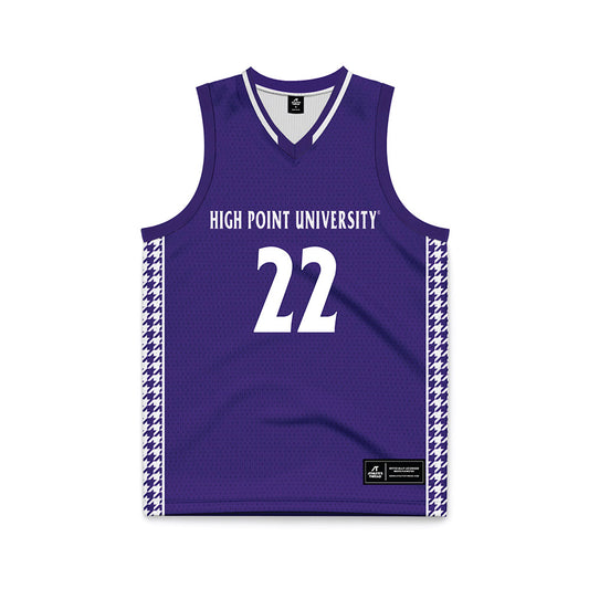 High Point - NCAA Men's Basketball : Andrew Sineway - Purple Basketball Jersey-0