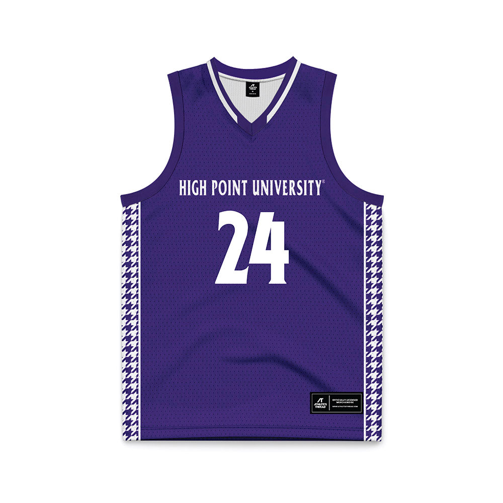 High Point - NCAA Men's Basketball : David Fonville - Purple Basketball Jersey-0