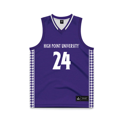 High Point - NCAA Men's Basketball : David Fonville - Purple Basketball Jersey-0