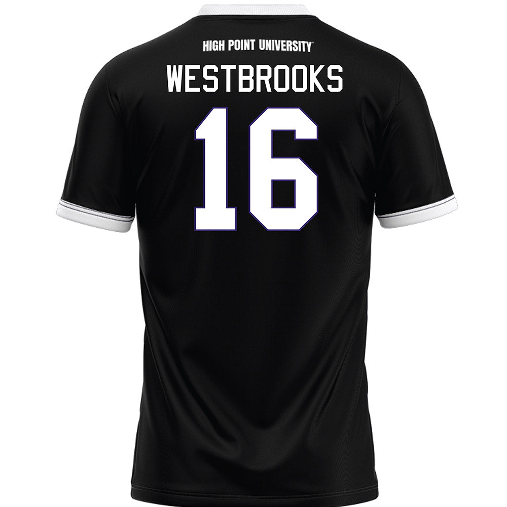 High Point - NCAA Men's Lacrosse : James Westbrooks - Black Lacrosse Jersey -1