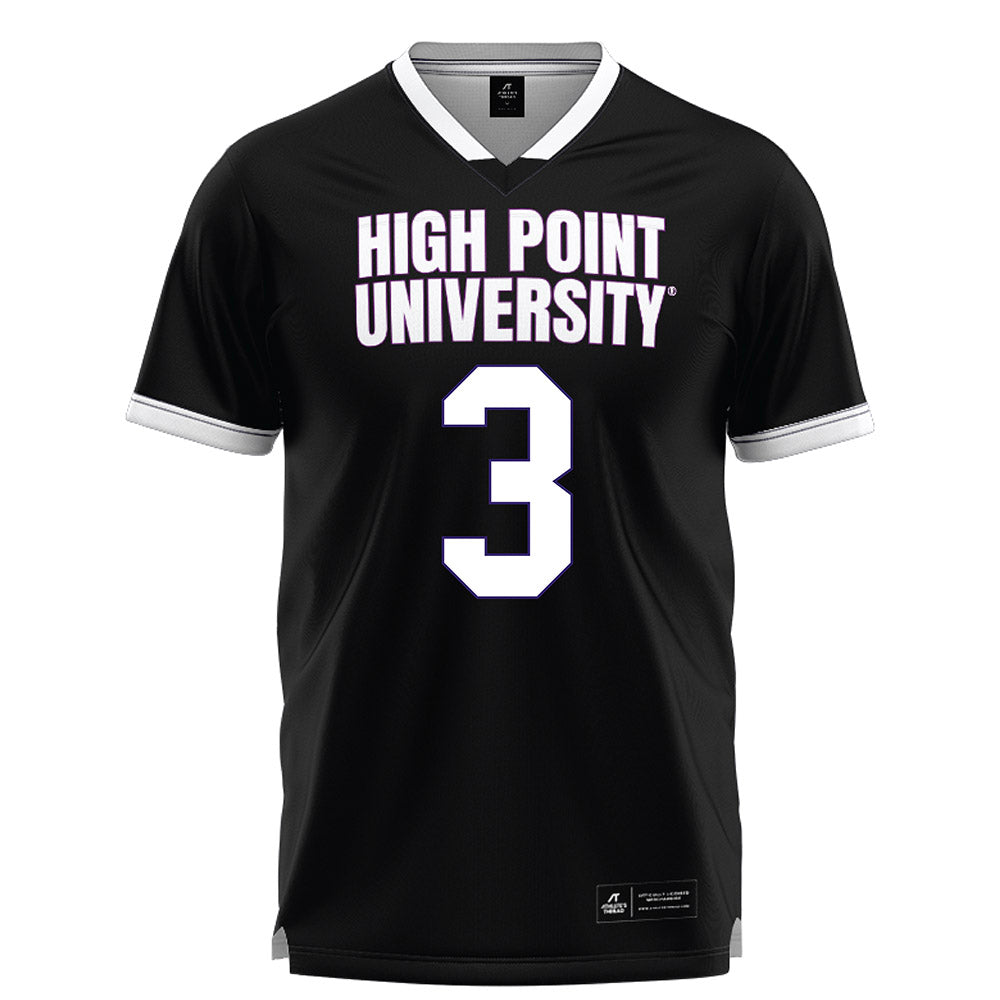 High Point - NCAA Men's Lacrosse : Ian Cann - Black Lacrosse Jersey -0