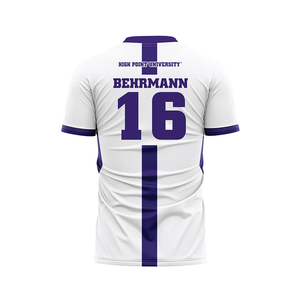 High Point - NCAA Men's Soccer : Noah Behrmann - White Soccer Jersey-1