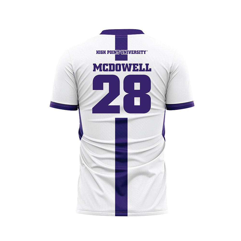High Point - NCAA Men's Soccer : Jacob McDowell - White Soccer Jersey-1