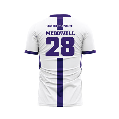 High Point - NCAA Men's Soccer : Jacob McDowell - White Soccer Jersey-1