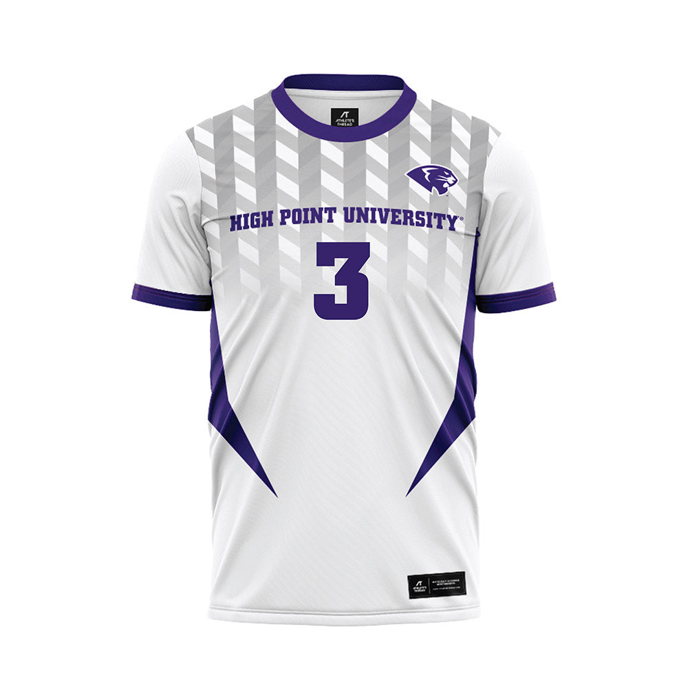 High Point - NCAA Men's Soccer : Desmond Mensah - White Soccer Jersey-0