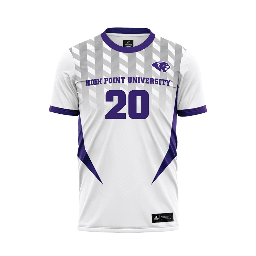 High Point - NCAA Men's Soccer : Caleb Britt - White Soccer Jersey-0