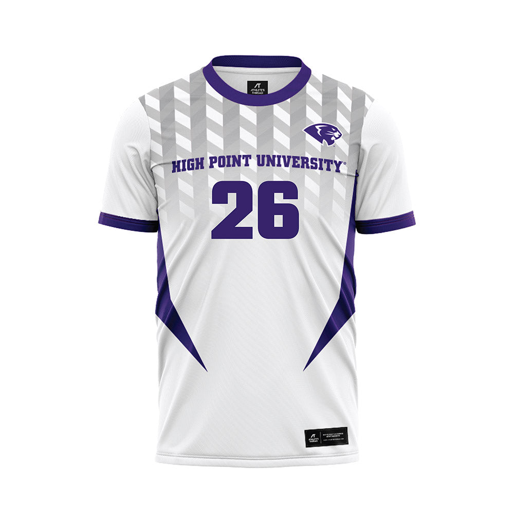 High Point - NCAA Men's Soccer : Jack Slade - White Soccer Jersey-0