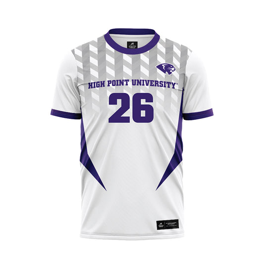 High Point - NCAA Men's Soccer : Jack Slade - White Soccer Jersey-0