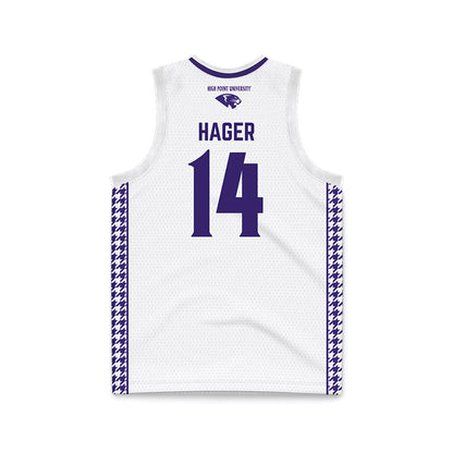 High Point - NCAA Women's Basketball : Anna Hager - White Basketball Jersey-1