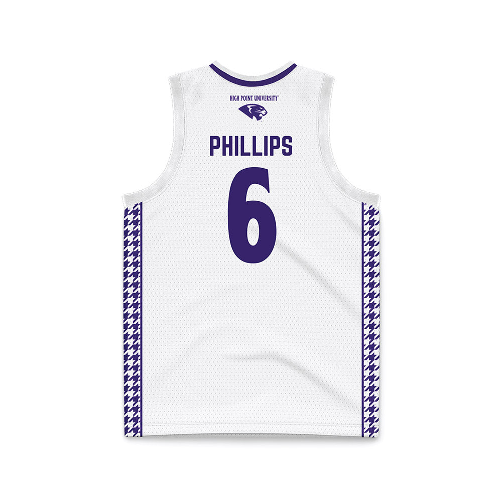 High Point - NCAA Women's Basketball : Dakota Phillips - White Basketball Jersey-1