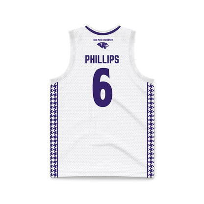 High Point - NCAA Women's Basketball : Dakota Phillips - White Basketball Jersey-1