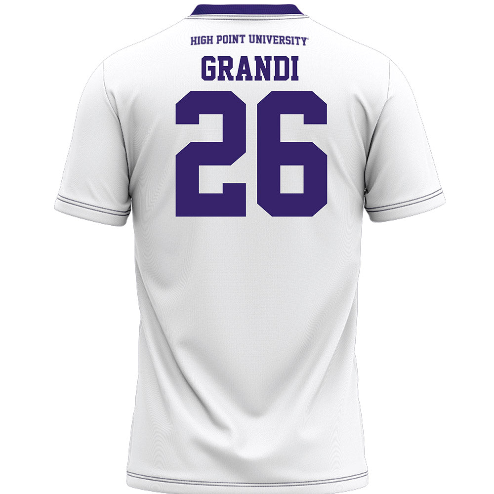 High Point - NCAA Women's Lacrosse : Ava Grandi - White Lacrosse Jersey -1