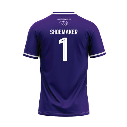 High Point - NCAA Women's Soccer : Grace Shoemaker - Purple Baseball Jersey-1