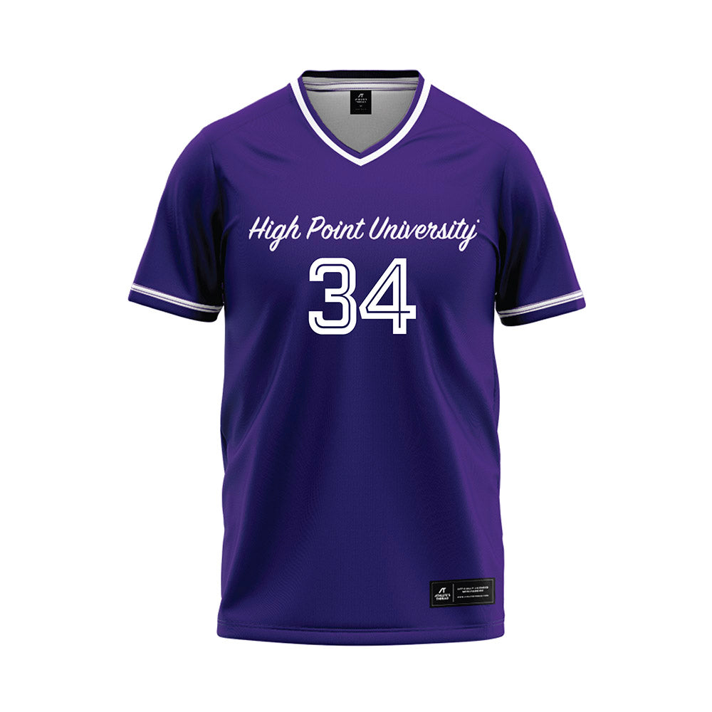 High Point - NCAA Women's Soccer : Izzy Allred - Purple Baseball Jersey-0