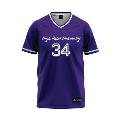 High Point - NCAA Women's Soccer : Izzy Allred - Purple Baseball Jersey-0