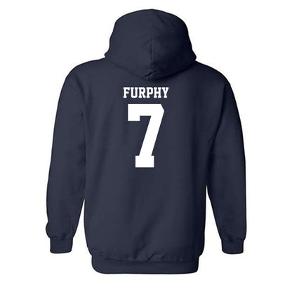 UConn - NCAA Men's Basketball : Jacob Furphy - Classic Fashion Shersey Hooded Sweatshirt-1