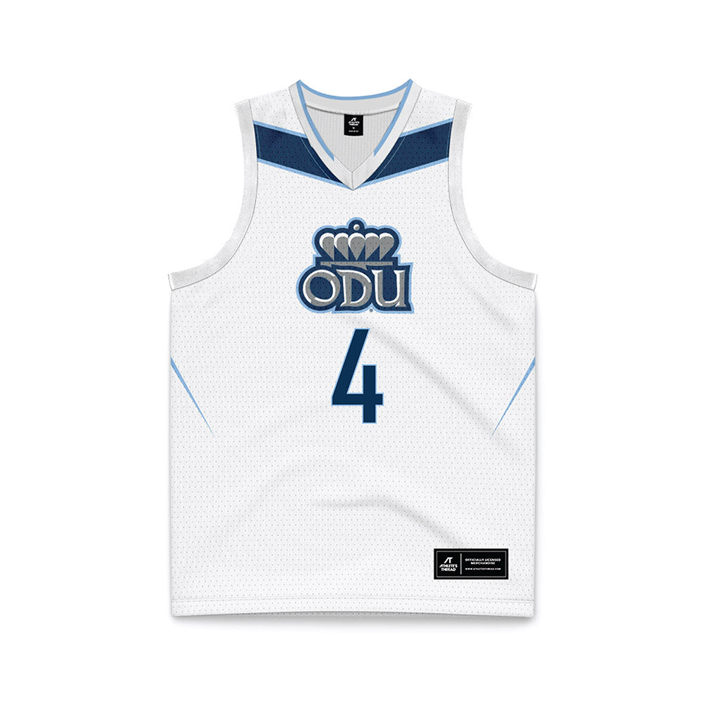 Old Dominion - NCAA Women's Basketball : Jordan Mclaughlin - White Basketball Jersey