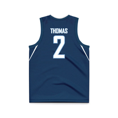 Old Dominion - NCAA Women's Basketball : De'Shawnti Thomas - Navy Basketball Jersey