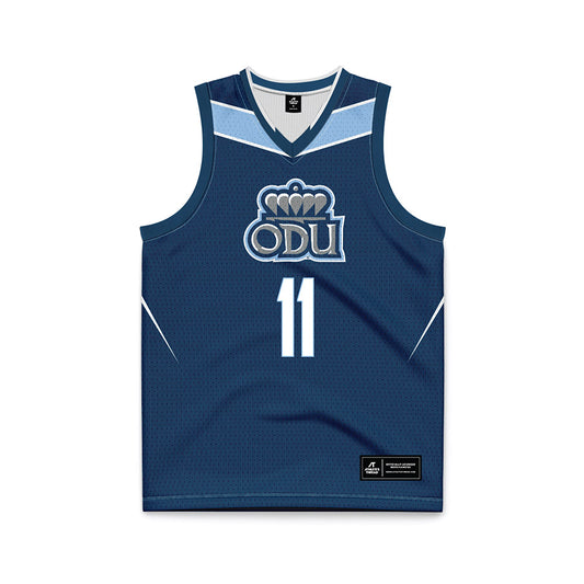 Old Dominion - NCAA Women's Basketball : Kaye Clark - Navy Basketball Jersey