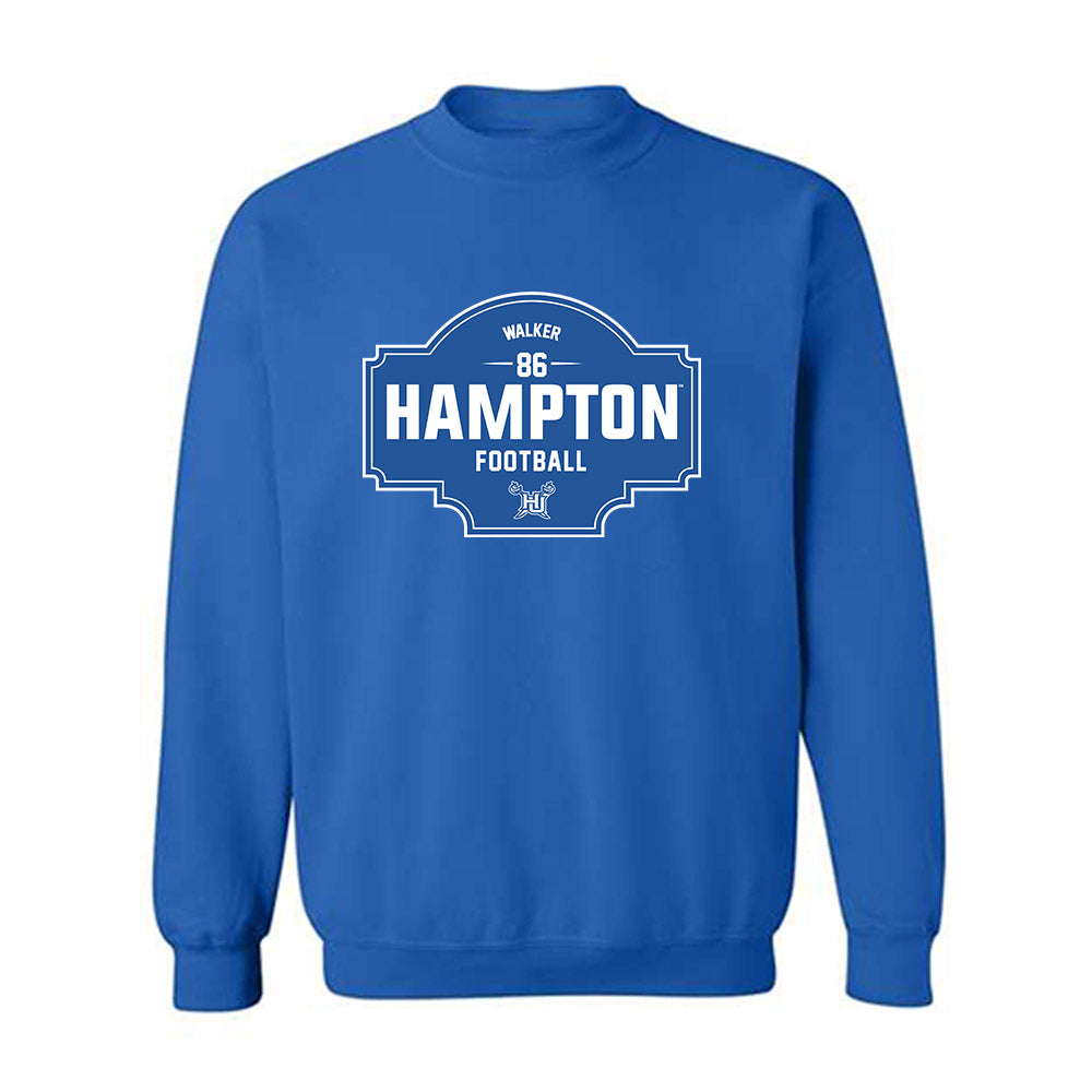 Hampton - NCAA Football : Jalen Walker - Classic Fashion Shersey Crewneck Sweatshirt-0