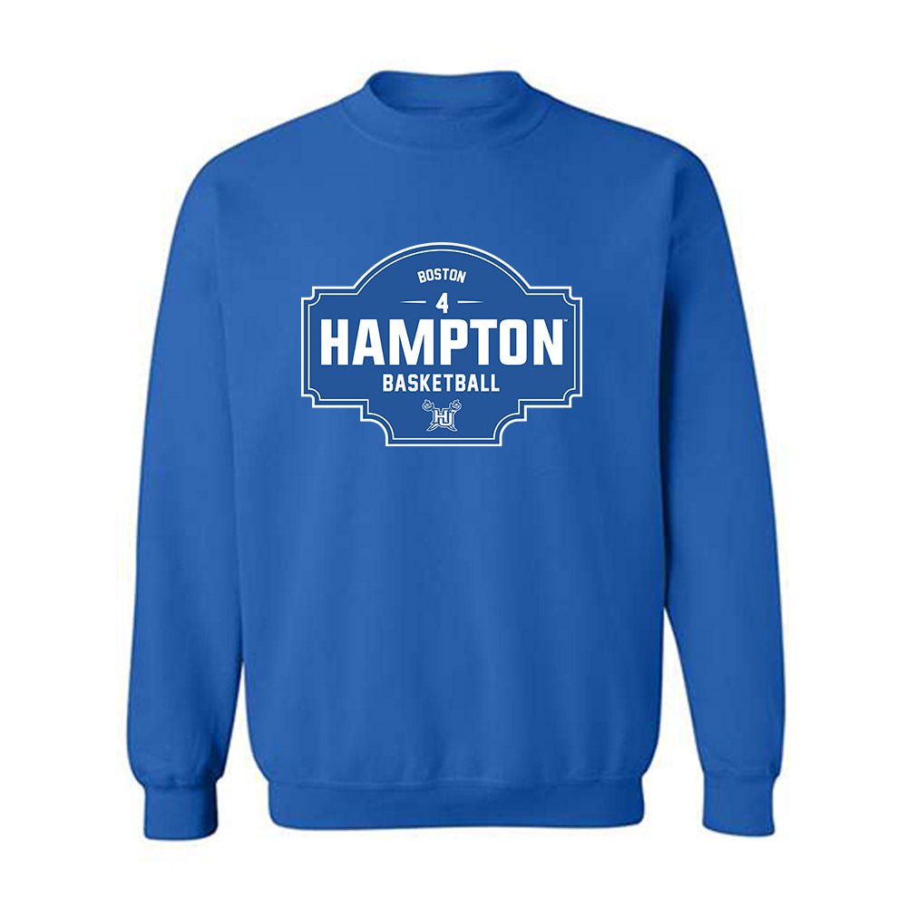 Hampton - NCAA Women's Basketball : Arlisha Boston - Classic Fashion Shersey Crewneck Sweatshirt-0