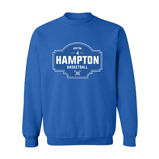 Hampton - NCAA Women's Basketball : Arlisha Boston - Classic Fashion Shersey Crewneck Sweatshirt-0