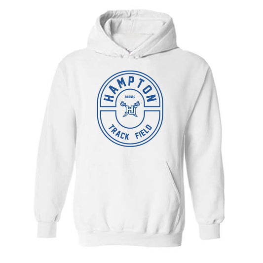 Hampton - NCAA Men's Track & Field : Khari Barnes - Classic Fashion Shersey Hooded Sweatshirt-0