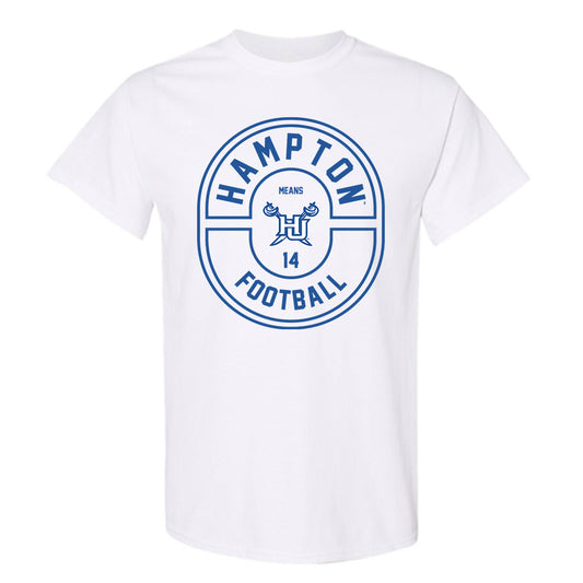 Hampton - NCAA Football : Nare Means - Classic Fashion Shersey T-Shirt-0