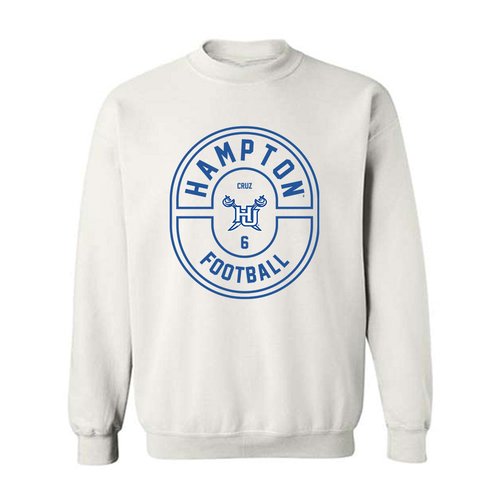 Hampton - NCAA Football : Antonio Cruz - Classic Fashion Shersey Crewneck Sweatshirt-0