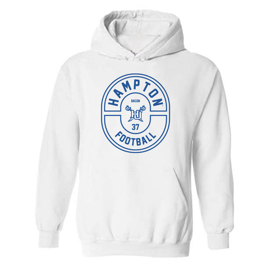 Hampton - NCAA Football : Elijah Bacon - Classic Fashion Shersey Hooded Sweatshirt-0
