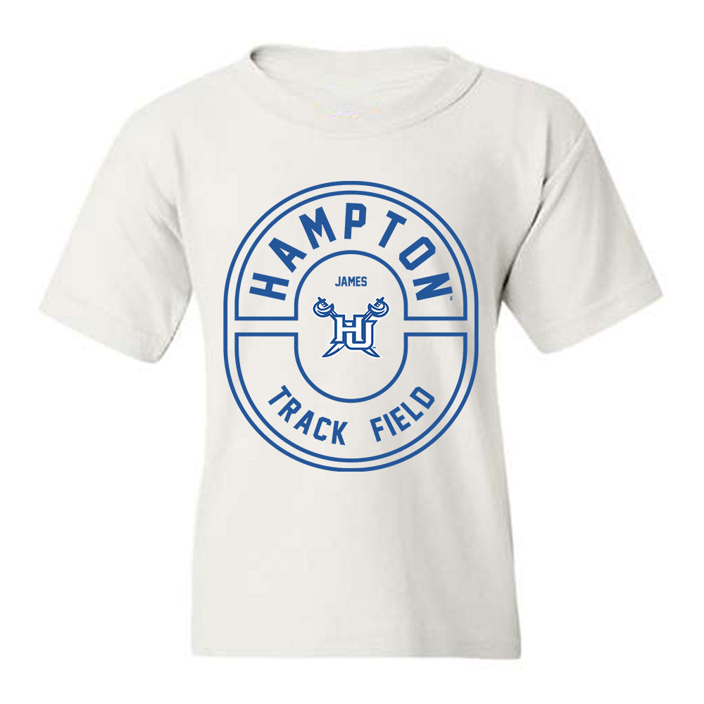 Hampton - NCAA Women's Track & Field : Danielle James - Classic Fashion Shersey Youth T-Shirt-0