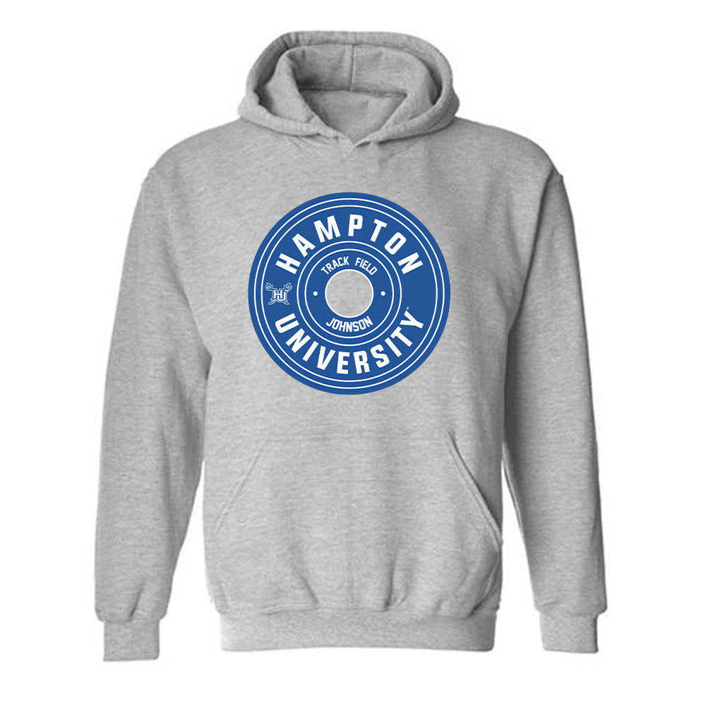 Hampton - NCAA Women's Track & Field : Kenidi Johnson - Classic Fashion Shersey Hooded Sweatshirt-0