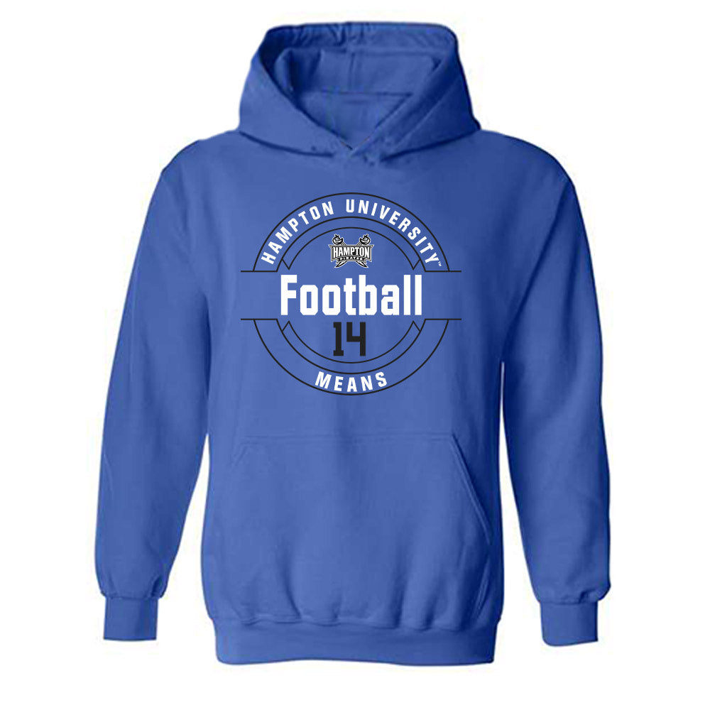Hampton - NCAA Football : Nare Means - Classic Fashion Shersey Hooded Sweatshirt-0