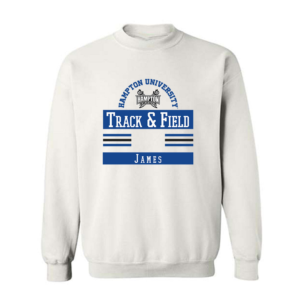 Hampton - NCAA Women's Track & Field : Danielle James - Classic Fashion Shersey Crewneck Sweatshirt-0