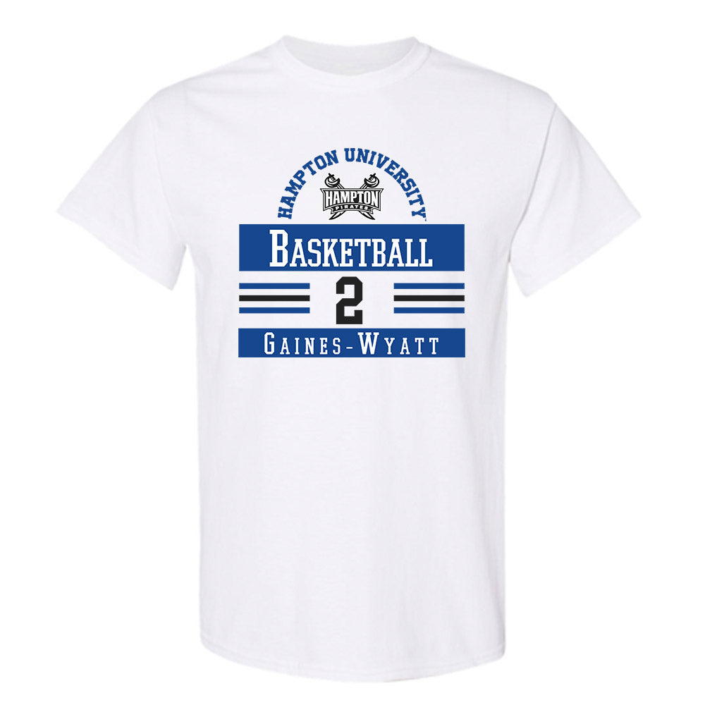 Hampton - NCAA Men's Basketball : Jalyke Gaines-Wyatt - Classic Fashion Shersey T-Shirt-0