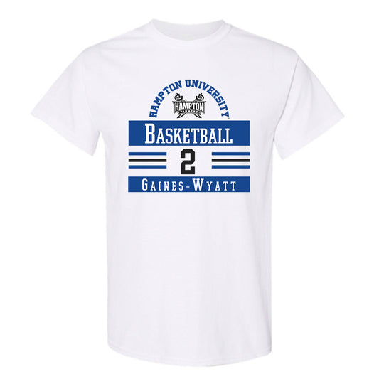 Hampton - NCAA Men's Basketball : Jalyke Gaines-Wyatt - Classic Fashion Shersey T-Shirt-0