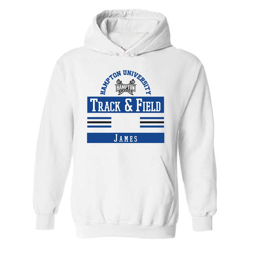 Hampton - NCAA Women's Track & Field : Danielle James - Classic Fashion Shersey Hooded Sweatshirt-0