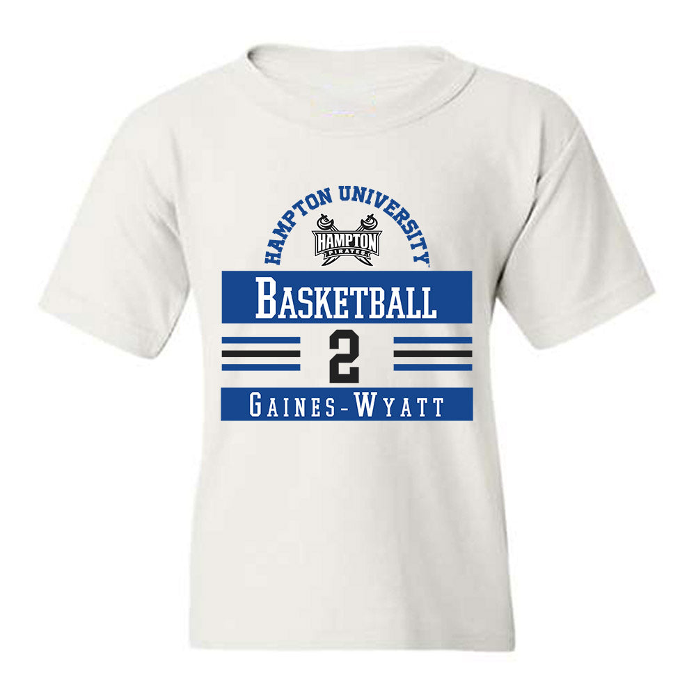 Hampton - NCAA Men's Basketball : Jalyke Gaines-Wyatt - Classic Fashion Shersey Youth T-Shirt-0