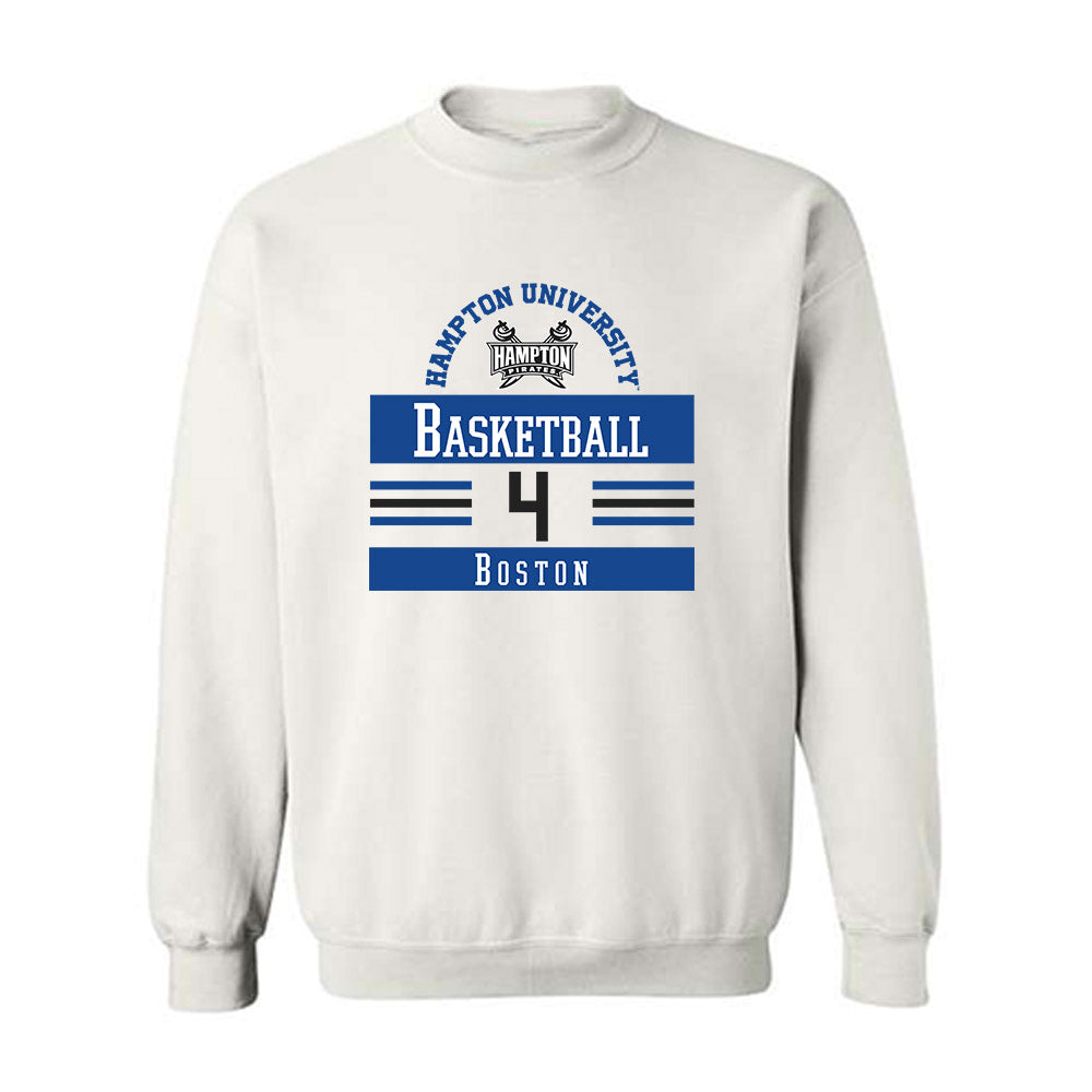 Hampton - NCAA Women's Basketball : Arlisha Boston - Classic Fashion Shersey Crewneck Sweatshirt-0