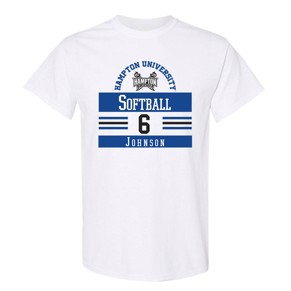 Hampton - NCAA Softball : Amani Johnson - Classic Fashion Shersey T-Shirt-0