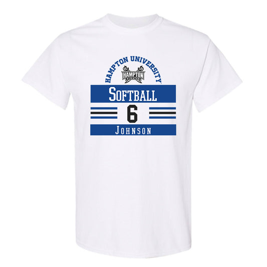 Hampton - NCAA Softball : Amani Johnson - Classic Fashion Shersey T-Shirt-0