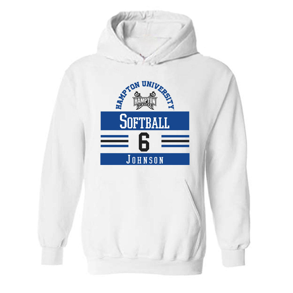 Hampton - NCAA Softball : Amani Johnson - Classic Fashion Shersey Hooded Sweatshirt-0