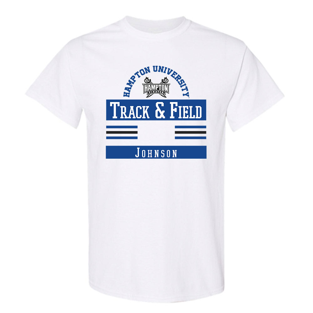 Hampton - NCAA Women's Track & Field : Kenidi Johnson - Classic Fashion Shersey T-Shirt-0