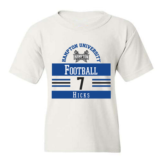 Hampton - NCAA Football : William Hicks - Classic Fashion Shersey Youth T-Shirt-0