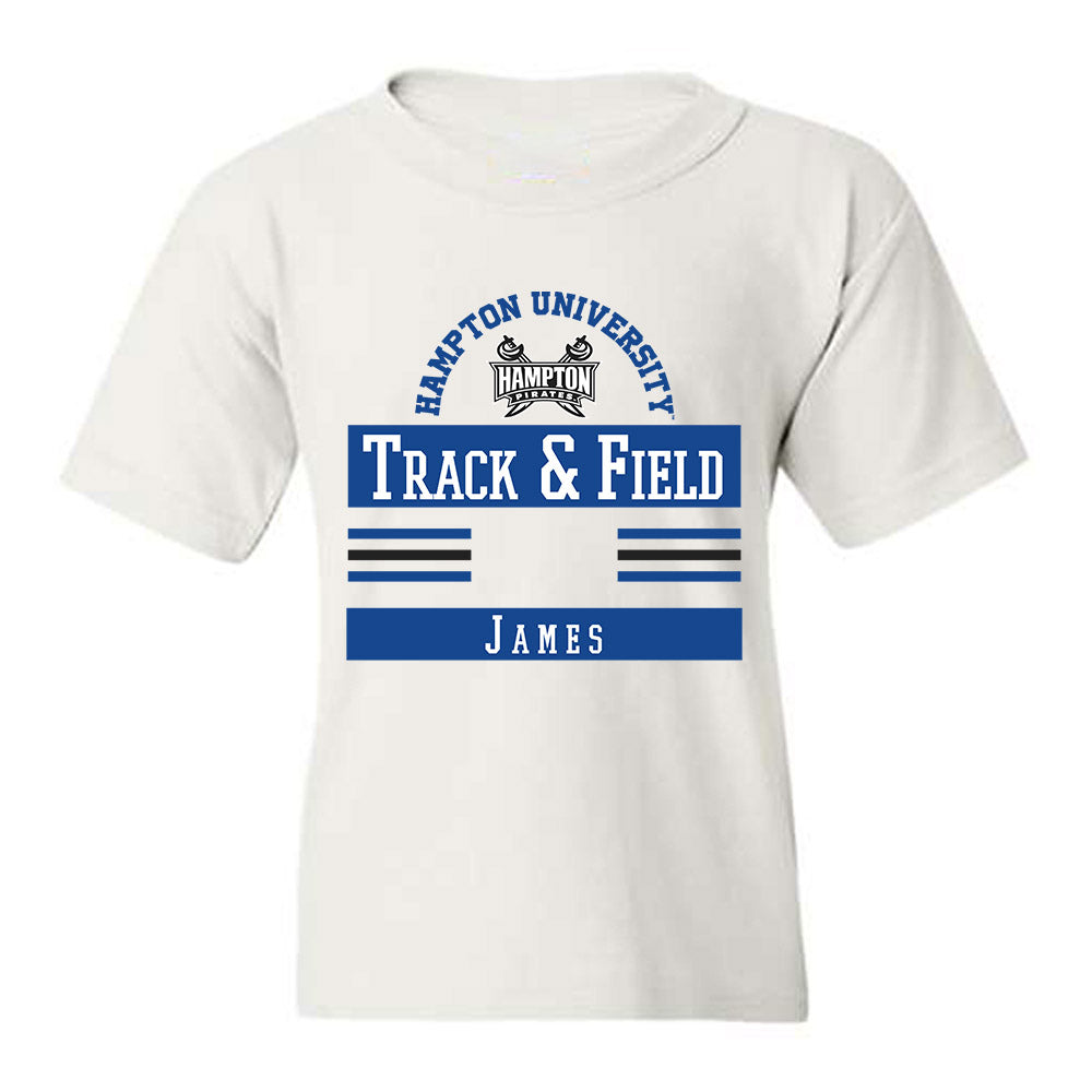 Hampton - NCAA Women's Track & Field : Danielle James - Classic Fashion Shersey Youth T-Shirt-0
