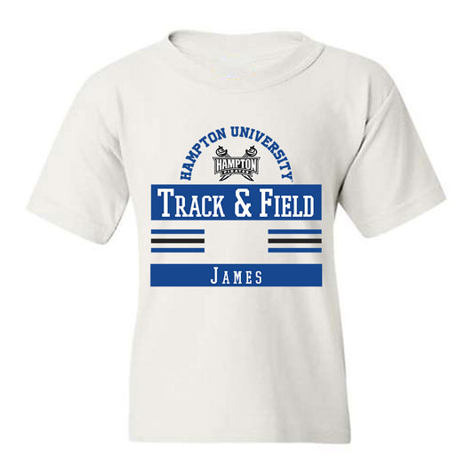 Hampton - NCAA Women's Track & Field : Danielle James - Classic Fashion Shersey Youth T-Shirt-0